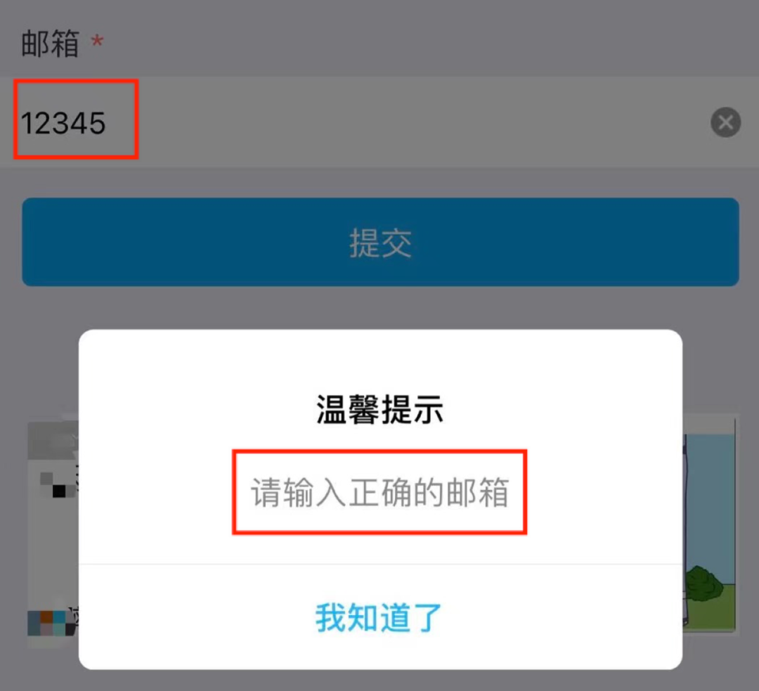 格式不对或者填写错误的邮箱都会在提交时被系统自动…